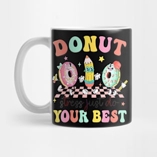 Groovy Donut Stress Best Test Day Teachers Kids Mug